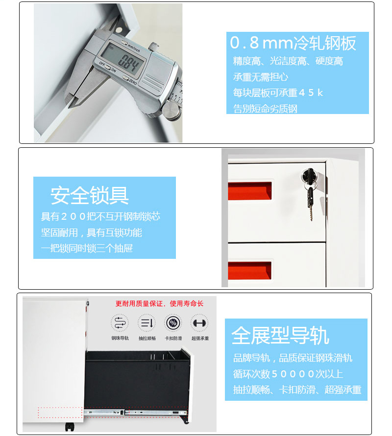 海發(fā)三斗三抽活動(dòng)柜 深圳海發(fā)辦公家具